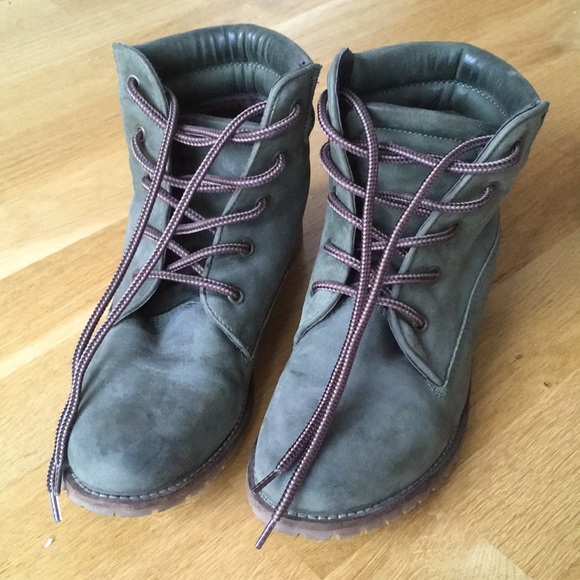 Steve Madden green lace-up ankle boots - Picture 2 of 4